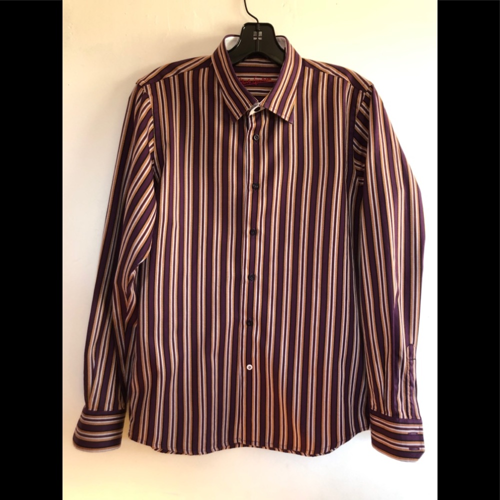 Boys Robert Graham striped dress shirt. Sz.18-20